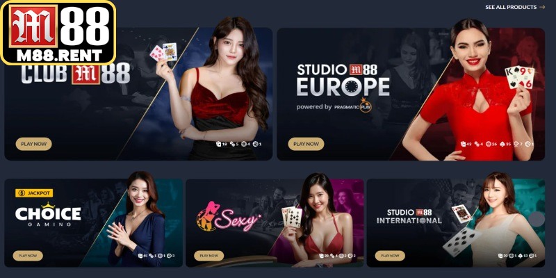 Tổng quát về sảnh casino M88