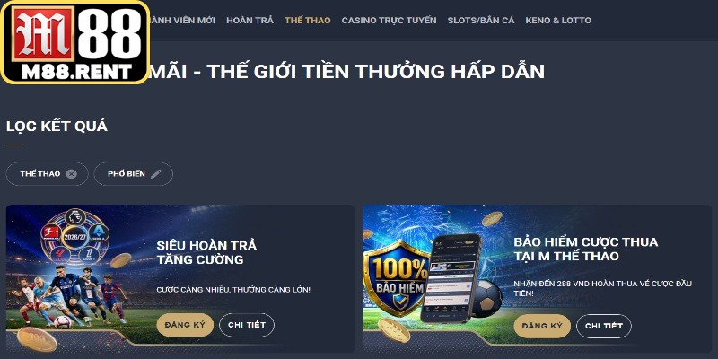 Sảnh thể thao với hàng loạt khuyến mãi cực khủng